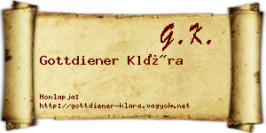 Gottdiener Klára névjegykártya